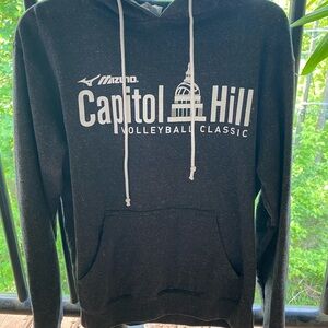 Mizuno Black Sweatshirt Hoodie Capitol Hill Design